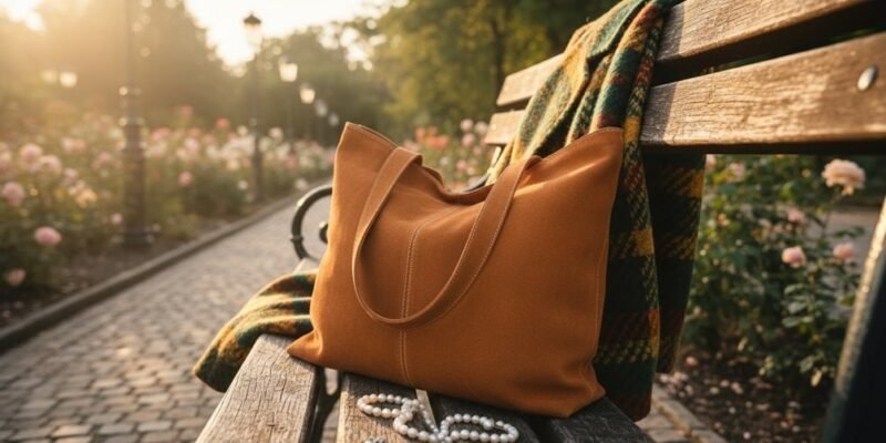 Retro Elegance: Suede Leather Tote Bag Every Stylish Woman Needs