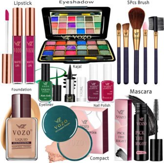 VOZO Makeup Combo Kit One-stop Beauty Package for Beginners and Professionals 175(15...